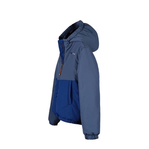 Moodstreet gewatteerde winterjas Jimmy donkerblauw Jongens Polyester Capuchon 158 164
