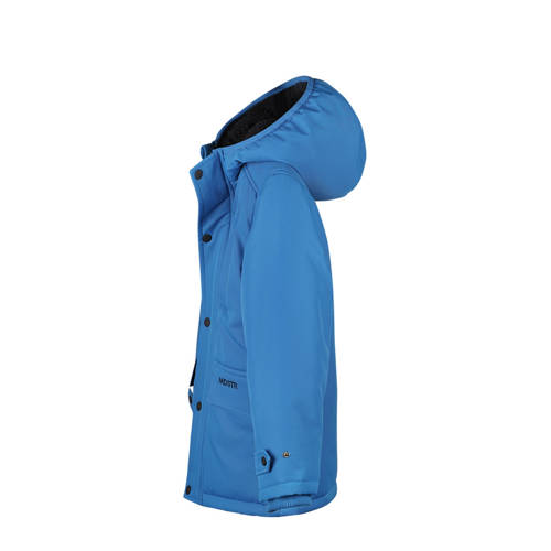 Moodstreet gewatteerde winterjas Jason blauw Jongens Polyester Capuchon 110