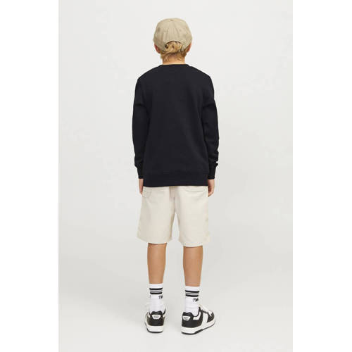 jack & jones JUNIOR sweater JCOMOUNTAIN met printopdruk zwart Printopdruk 176