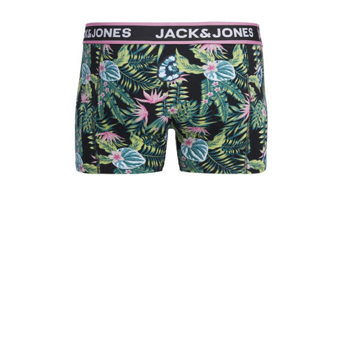 jack & jones JUNIOR boxershort JACDREW set van 3 groen zwart roze Jongens Stretchkatoen 176