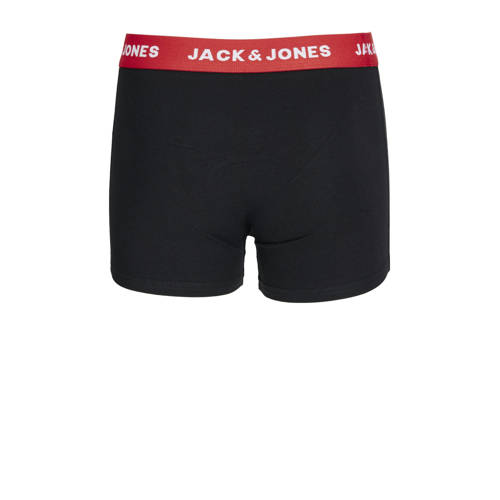 jack & jones JUNIOR boxershort JACHUEY set van 5 zwart multicolor Jongens Stretchkatoen 176