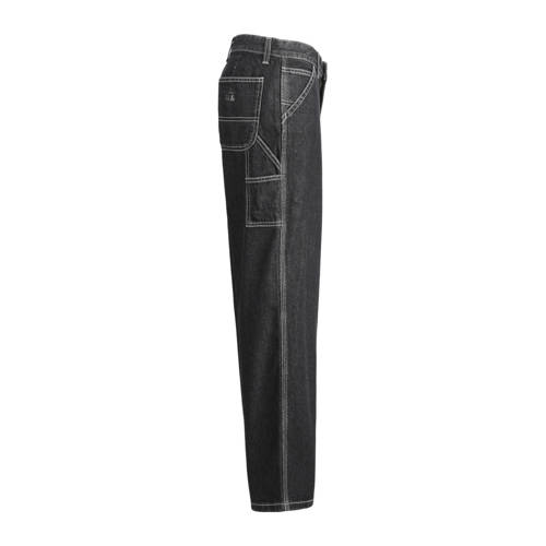 jack & jones JUNIOR loose fit jeans JJIALEX JJCARPENTER black denim Zwart 128