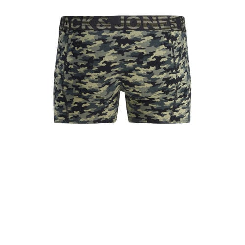 jack & jones JUNIOR boxershort JACDANNY set van 3 zwart groen Jongens Stretchkatoen 128