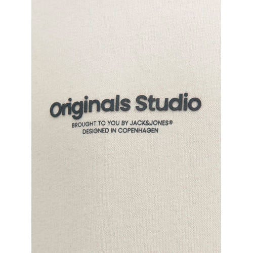 jack & jones JUNIOR sweater JORVESTERBRO met tekst offwhite Ecru Tekst 164