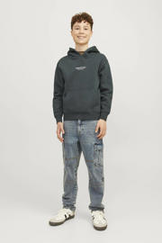 thumbnail: JACK & JONES JUNIOR hoodie JORVESTERBRO met tekst diep donkergroen