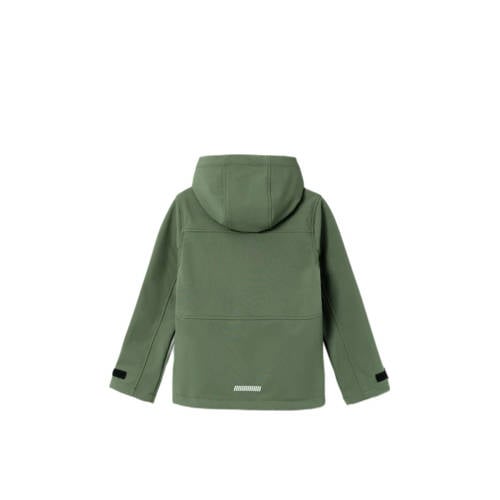 name it KIDS softshell jas NKALF08 zachtgroen Effen 122