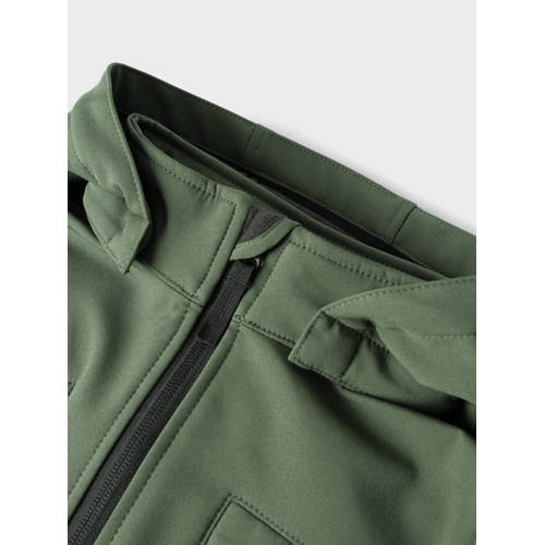 name it KIDS softshell jas NKALF08 zachtgroen Effen 122