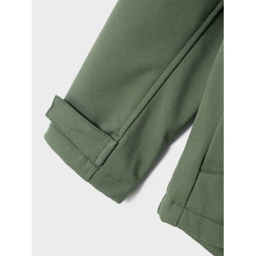 name it KIDS softshell jas NKALF08 zachtgroen Effen 122