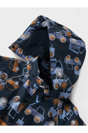 thumbnail: NAME IT MINI softshell buitenspeelpak met all over print donkerblauw/lichtblauw/oker