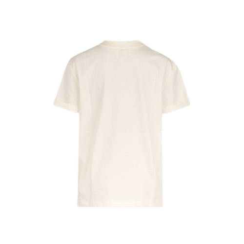 Shoeby T-shirt met printopdruk gebroken wit Ecru Meisjes Katoen Ronde hals 170 176