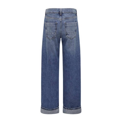 Only KIDS GIRL wide leg jeans KOGHOPE medium blue denim Blauw Effen 146
