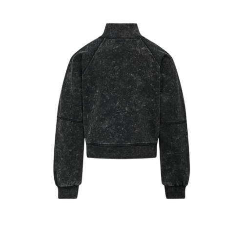 Only KIDS GIRL sweater KOGDONNA verwassen zwart Effen 134 140