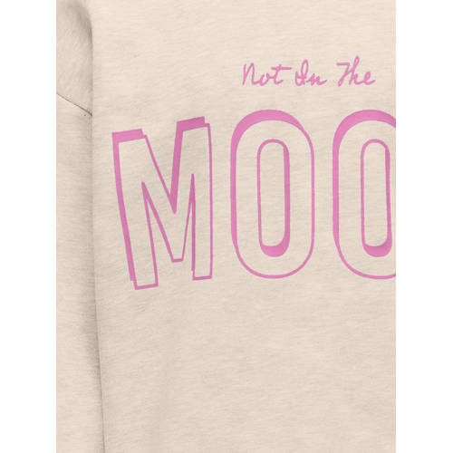 Only KIDS GIRL sweater KOGAUDREY met backprint ecru fuchsia Backprint 122 128