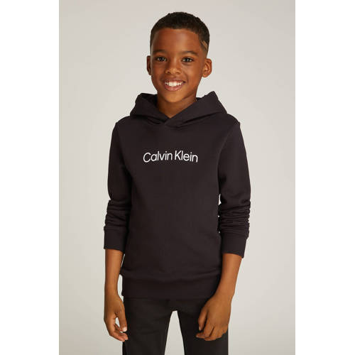 Calvin Klein hoodie zwart Trui Jongens Meisjes Sweat Capuchon Logo 128