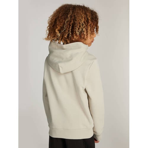 Calvin Klein hoodie beige Trui Jongens Meisjes Sweat Capuchon Logo 152
