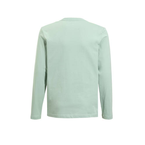 Calvin Klein longsleeve met logo mintgroen Jongens Meisjes Katoen Ronde hals 176