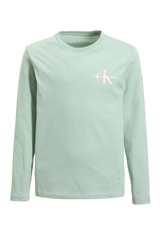 Calvin Klein longsleeve met logo mintgroen