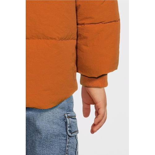 Your Wishes gewatteerde winterjas Orion oranje Jongens Polyamide Capuchon 134 140