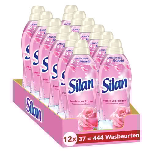 Silan wasverzachter Passie voor Rozen - voordeelverpakking - 12 x 37 wasbeurten - 444 wasbeurten