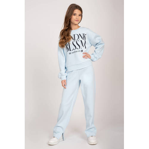 NIK&NIK joggingbroek Phoenix zachtblauw Meisjes Sweat Effen 140