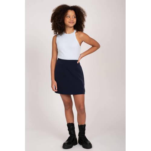 NIK&NIK korte rok donkerblauw Meisjes Polyester Effen 152