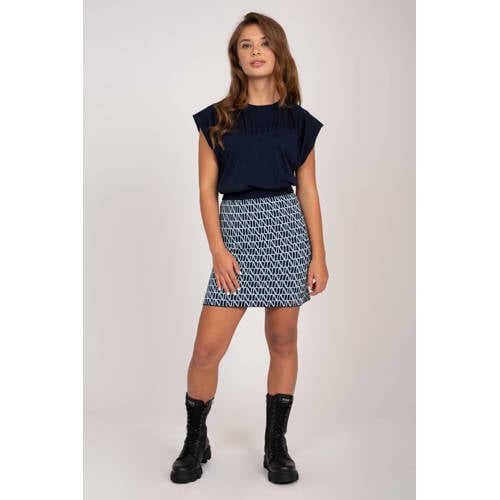 NIK&NIK rok blauw Meisjes Viscose All over print 128