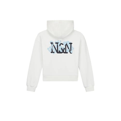 NIK&NIK hoodie Lacie met backprint offwhite Sweater Wit Backprint 152
