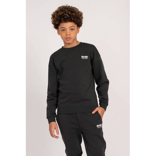 NIK&NIK sweater Statement zwart Effen 140 | Sweater van