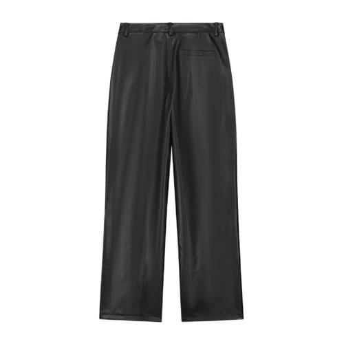 NIK&NIK imitatieleren broek Lana zwart Meisjes Imitatieleer Effen 152