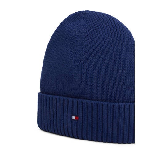 Tommy Hilfiger Muts Blauw Jongens Meisjes Acryl Effen L-XL