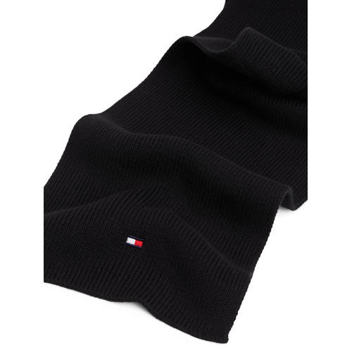 Tommy Hilfiger Sjaal Zwart Meisjes Katoen Effen | Sjaal van