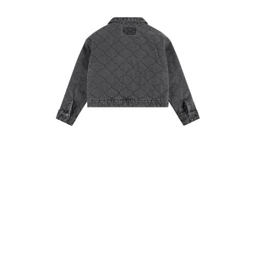 Levis Levi's Kids quilted spijkerjas QUILTED TRUCKER far away Grijs Meisjes Denim Klassieke kraag 158