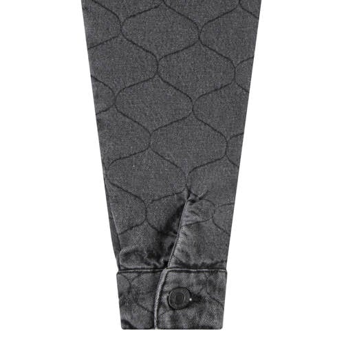 Levis Levi's Kids quilted spijkerjas QUILTED TRUCKER far away Grijs Meisjes Denim Klassieke kraag 158