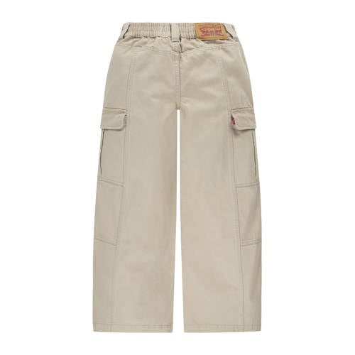 Levis Levi's Kids 94 wide leg cargobroek beige Meisjes Katoen Effen 140