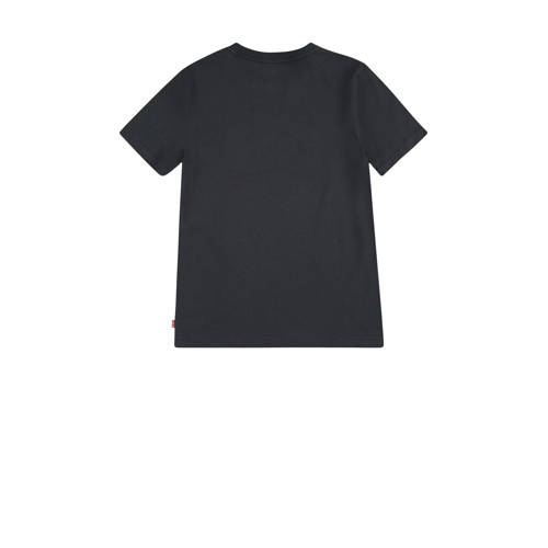 Levis Levi's Kids T-shirt HOWDY met logo zwart Jongens Katoen Ronde hals Logo 164
