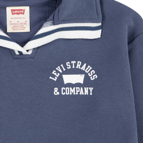 Levis Levi's Kids sweater COLLEGIATE met printopdruk middenblauw wit Printopdruk 152