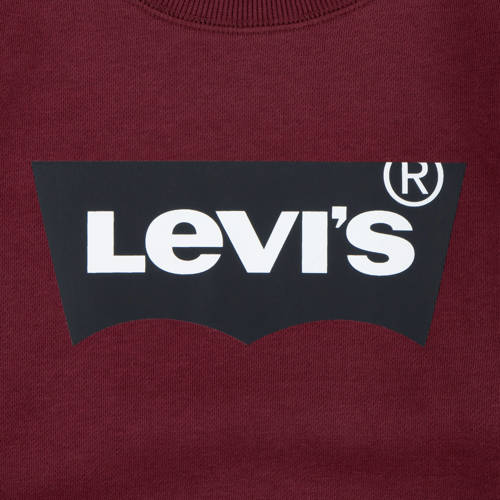 Levis Levi's Kids sweater Batwing met logo chocoladebruin Logo 176