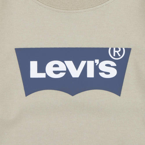 Levis Levi's Kids longsleeve Batwing met logo beige Jongens Katoen Ronde hals 116
