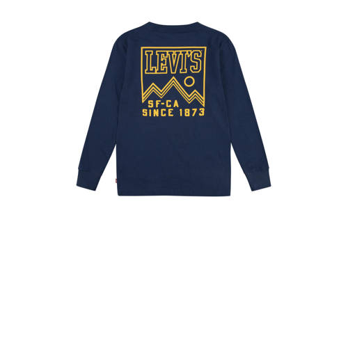 Levis Levi's Kids longsleeve HIGH PEAKS met backprint donkerblauw Jongens Katoen Ronde hals 164