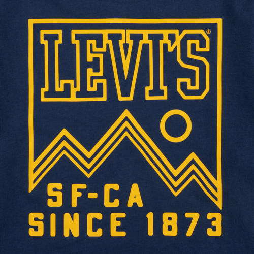Levis Levi's Kids longsleeve HIGH PEAKS met backprint donkerblauw Jongens Katoen Ronde hals 164