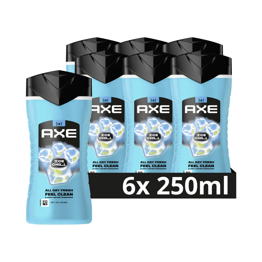 Axe Ice Chill 3-in-1 douchegel - 6 x 250 ml