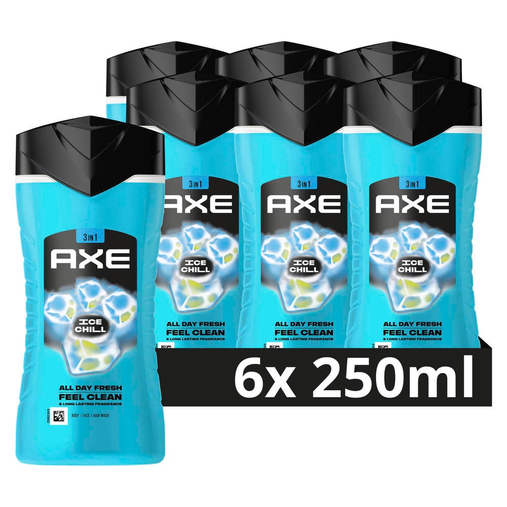 Axe Ice Chill 3-in-1 douchegel - 6 x 250 ml