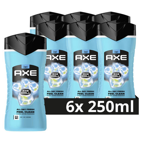 Axe Ice Chill 3-in-1 douchegel - 6 x 250 ml | Douchegel van Axe afbeelding