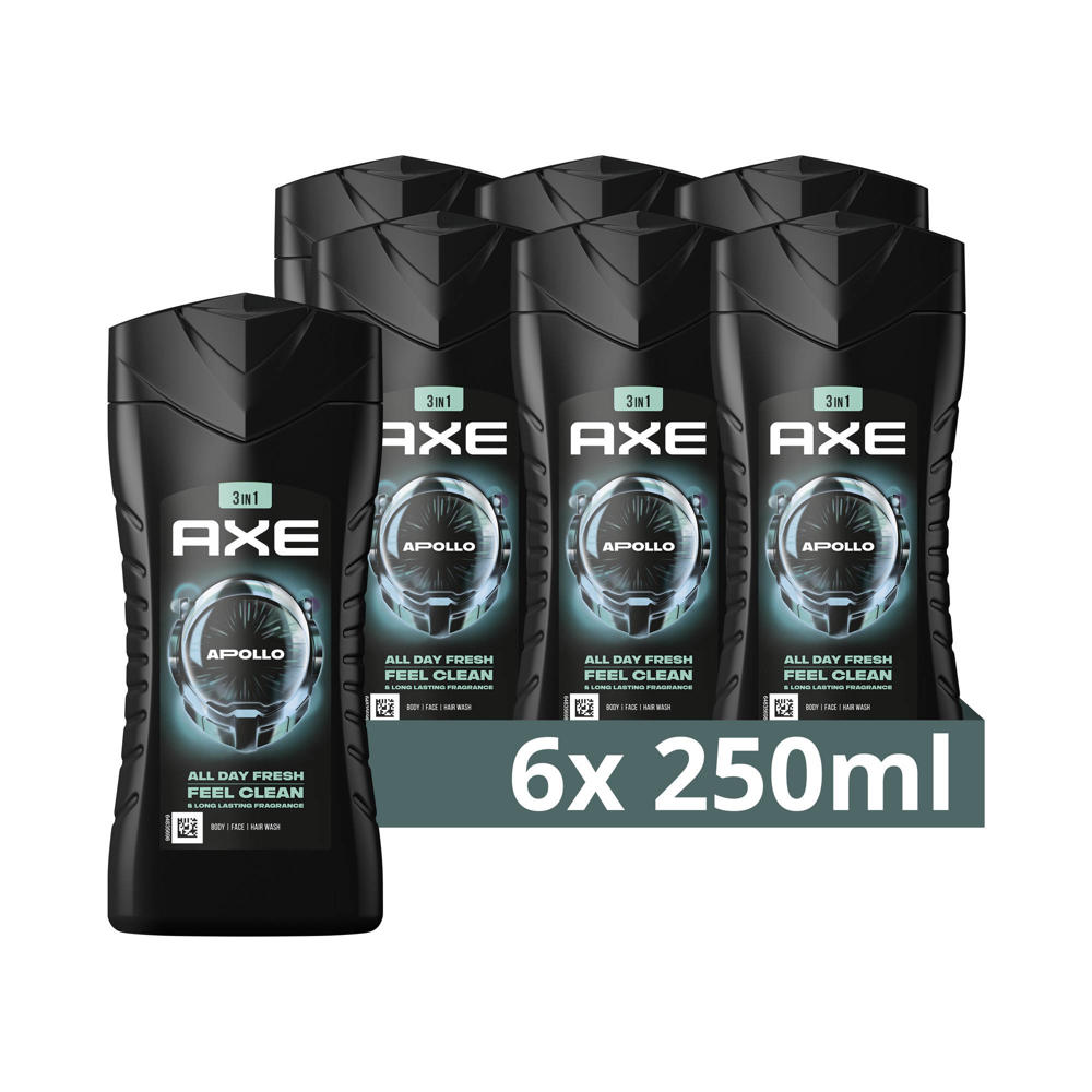Axe Apollo 3-in-1 douchegel - 6 x 250 ml