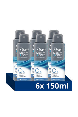 0% Clean Comfort deodorant spray - 6 x 150 ml