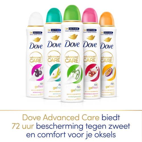 Dove Advanced Care Go Fresh anti-transpirant deodorant spray mix set voordeelverpakking 5 x 150 ml