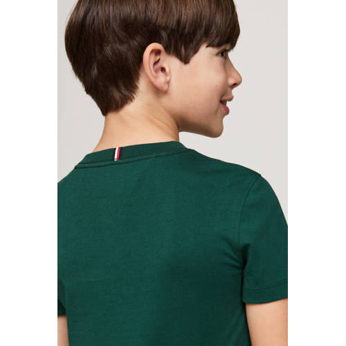 Tommy Hilfiger T-shirt ESSENTIAL Groen Jongens Katoen Ronde hals Effen 110
