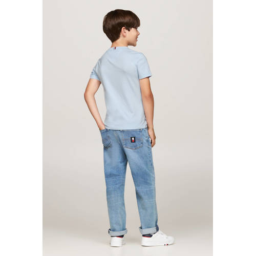 Tommy Hilfiger T-shirt ESSENTIAL Blauw Jongens Katoen Ronde hals Effen 104