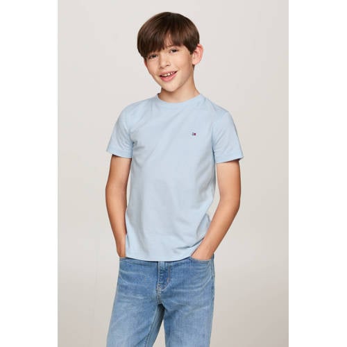Tommy Hilfiger T-shirt ESSENTIAL Blauw Jongens Katoen Ronde hals Effen 104