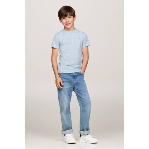 Tommy Hilfiger T-shirt ESSENTIAL Blauw Jongens Katoen Ronde hals Effen 104